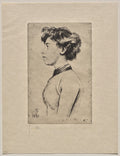 Young Girl in Profile by Félix Vallotton (Swiss French, 1865–1925) - Classic Painting canvas print
