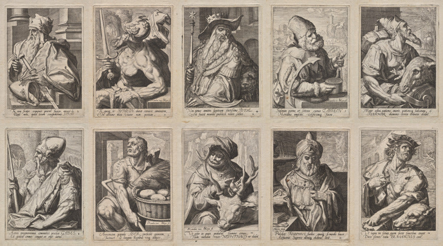 The Twelve Sons of Jacob by Jacob de Gheyn II (Netherlandish, 1565–1629) - Classic Painting canvas print