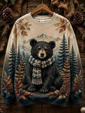 Women's Autumn Animal Print Crew Neck Long-Sleeve T-Shirt
