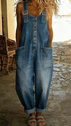 🔥LAST DAY SAVE 49% ⏰Women's Casual Denim Jumpsuit With Adjustable Buckle