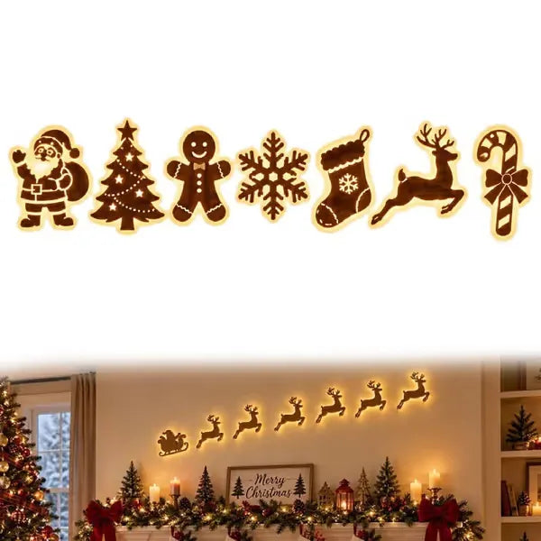 🎄 LED Reindeer Wall Decorations - ✨Festive Christmas Lighting