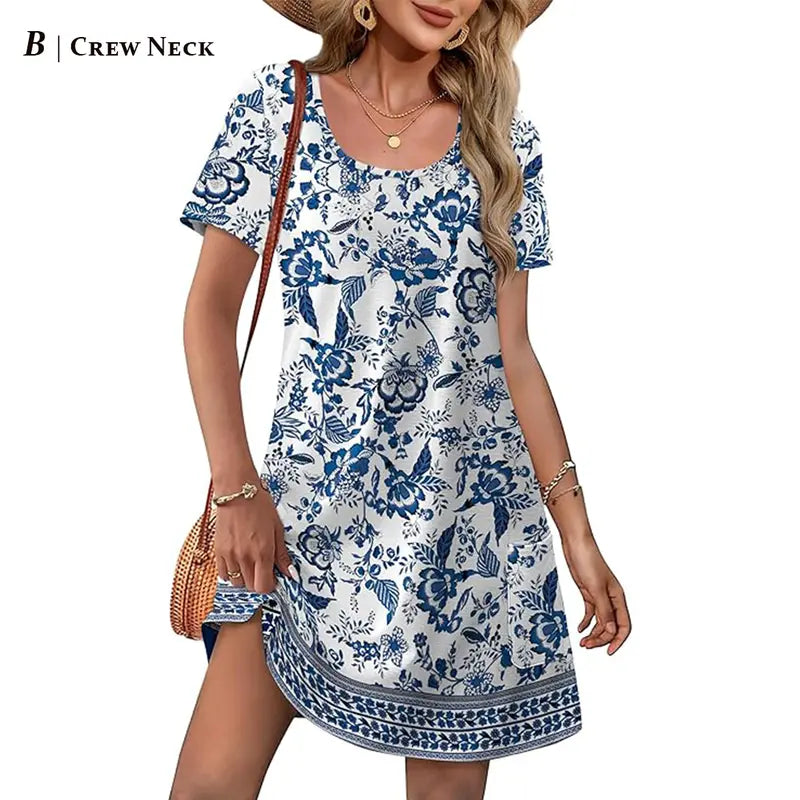 Summer Dress Dresses for Women 2026 Casual Summer V Neck Wedding Guest Dress Short Sleeve Fashion Beach Vacation Clothes