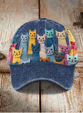 Cute Animal Cat Art Print Hat