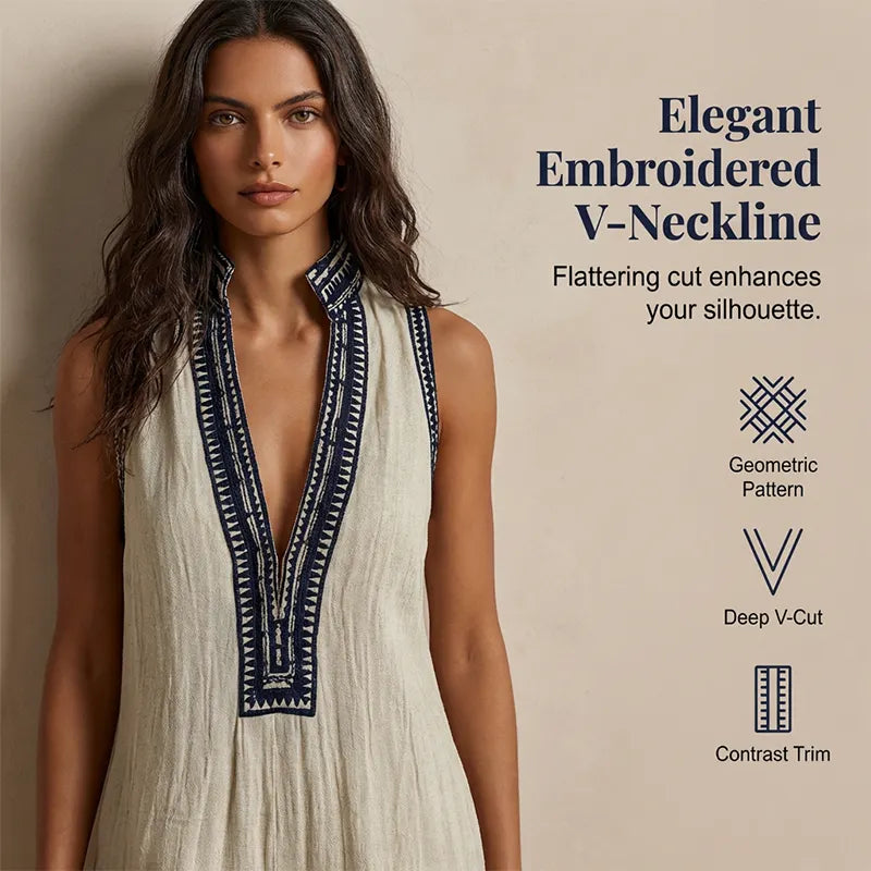 🔥Hot Sale 49% OFF 🎁Women's Sleeveless V-Neck Wide-Leg Jumpsuit