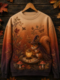 Women's Halloween Animal Print Sweatshirt