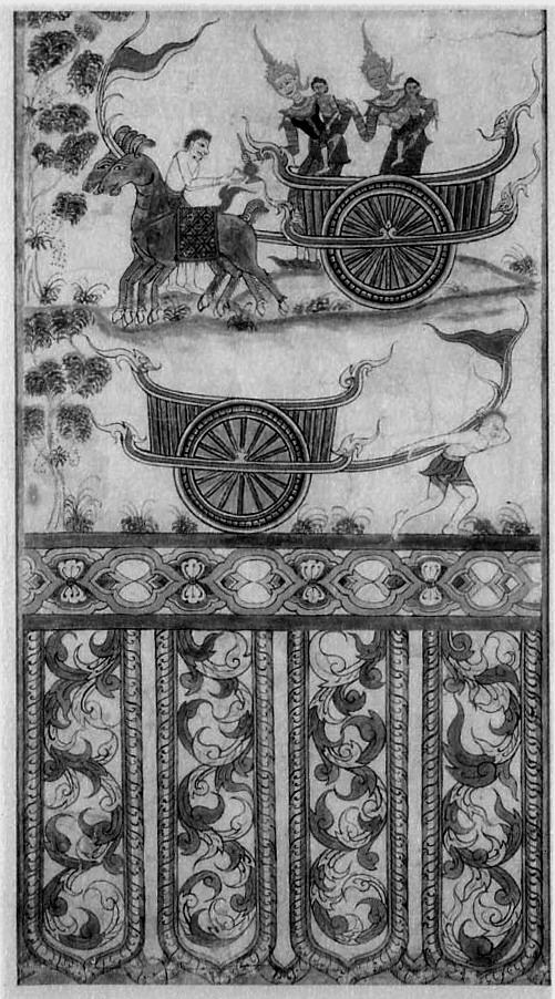 Prince Vessantara Gives Away His Chariot Scene from a Vessantara Jataka by  - Classic Art canvas print