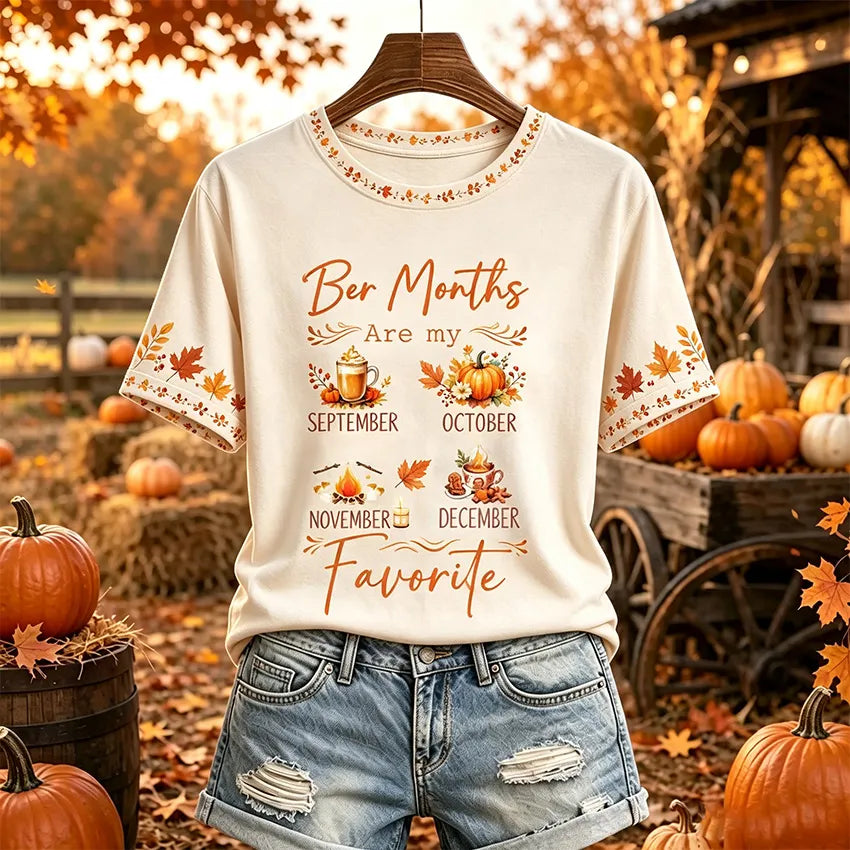 Women's I'm Ready For The 'ber Months Print T-shirt