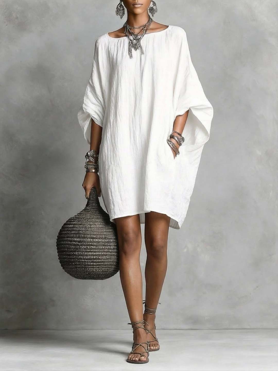 Hot Sale❤️ Casual cotton and linen dress