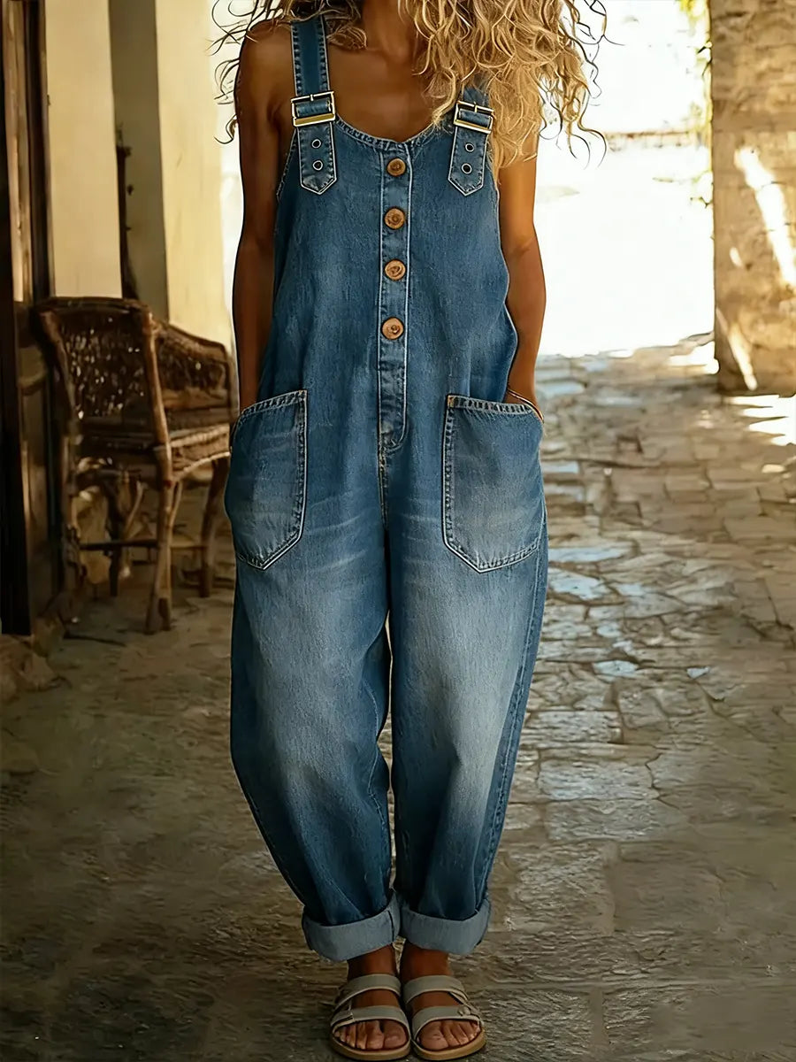 🔥LAST DAY SAVE 49% ⏰Women's Casual Denim Jumpsuit With Adjustable Buckle