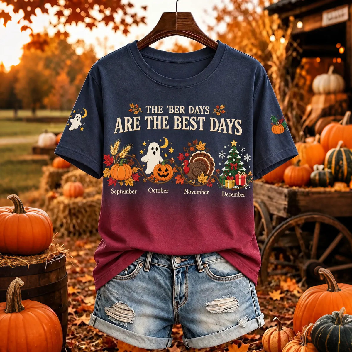 Women's "ber-months" Casual Printed T-shirt