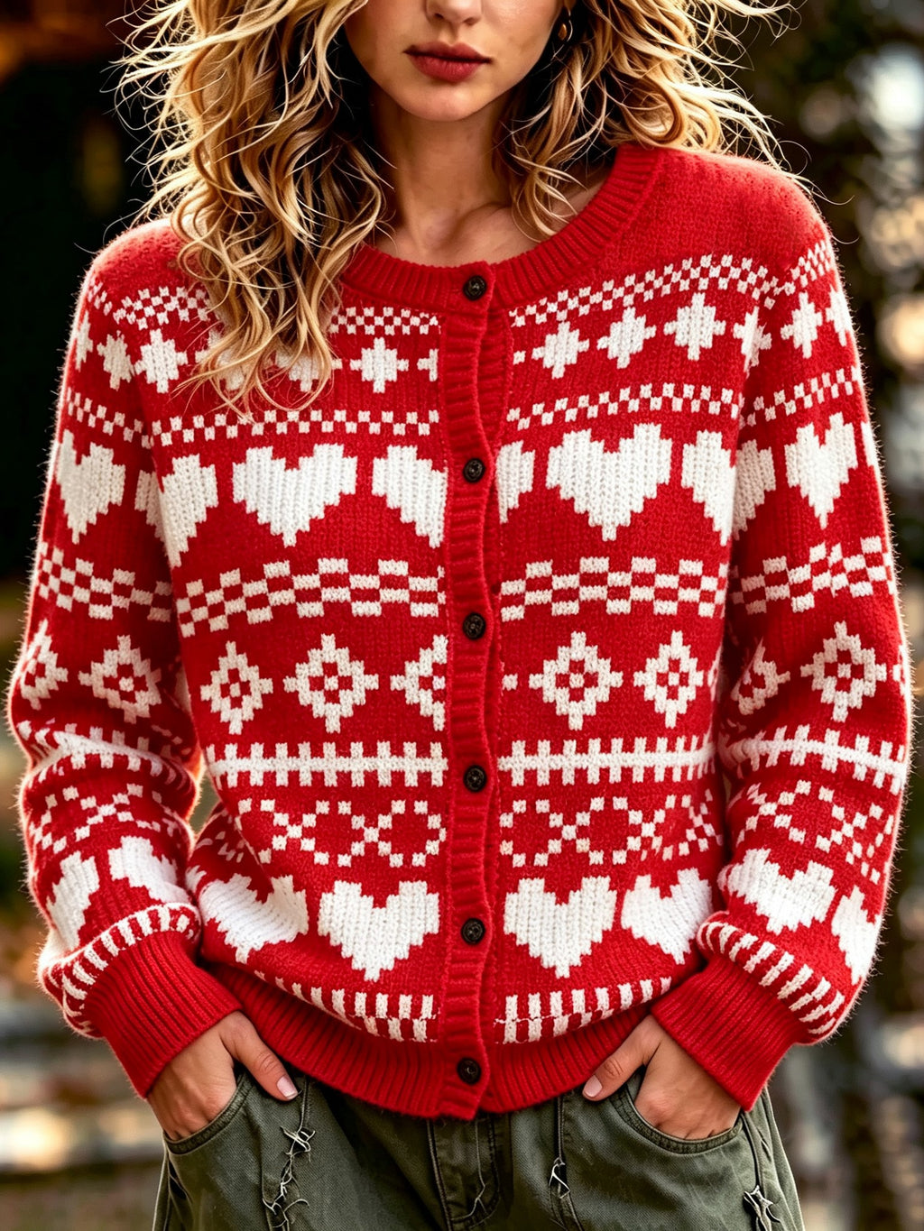 Women's Retro Bohemian Print Cardigan
