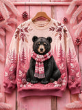 Women's Autumn Animal Print Crew Neck Long-Sleeve T-Shirt