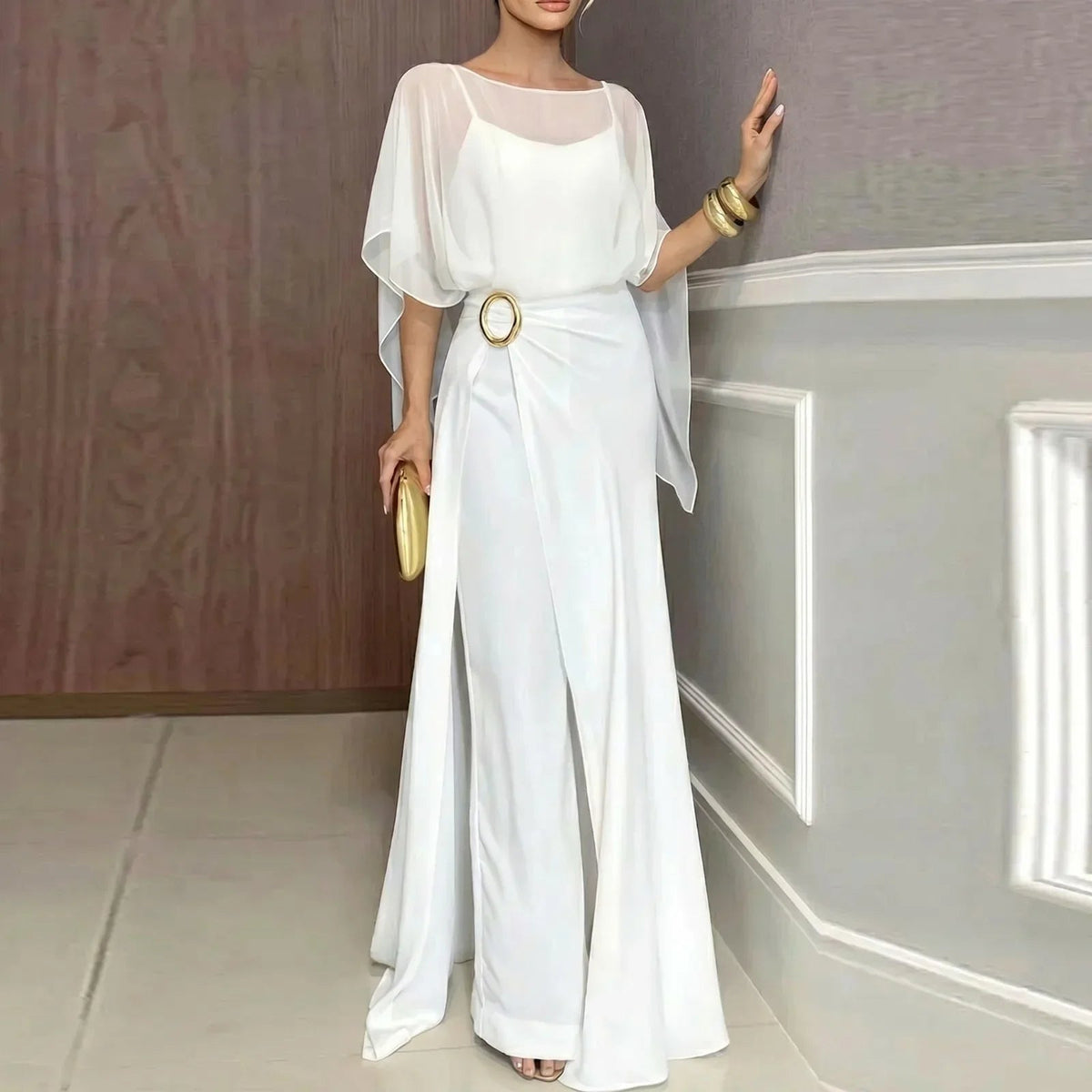 Hot sale ✨HermioneTM Jumpsuit Set with a Sheer Overlay