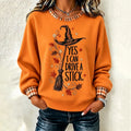 Yes I Can Drive A Stick. Plaid Pattern Women's Sweatshirt