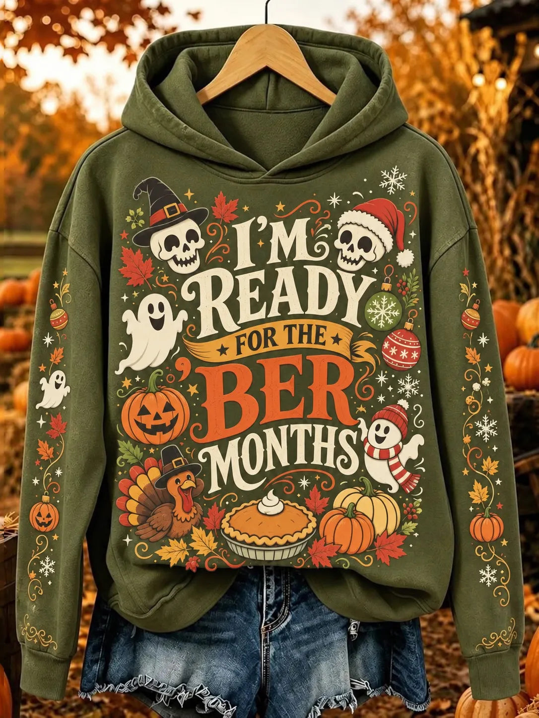 Women's I'm Ready For The 'ber Months Print Hoodie
