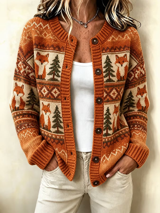 Women's Autumn Fox  Printed Top