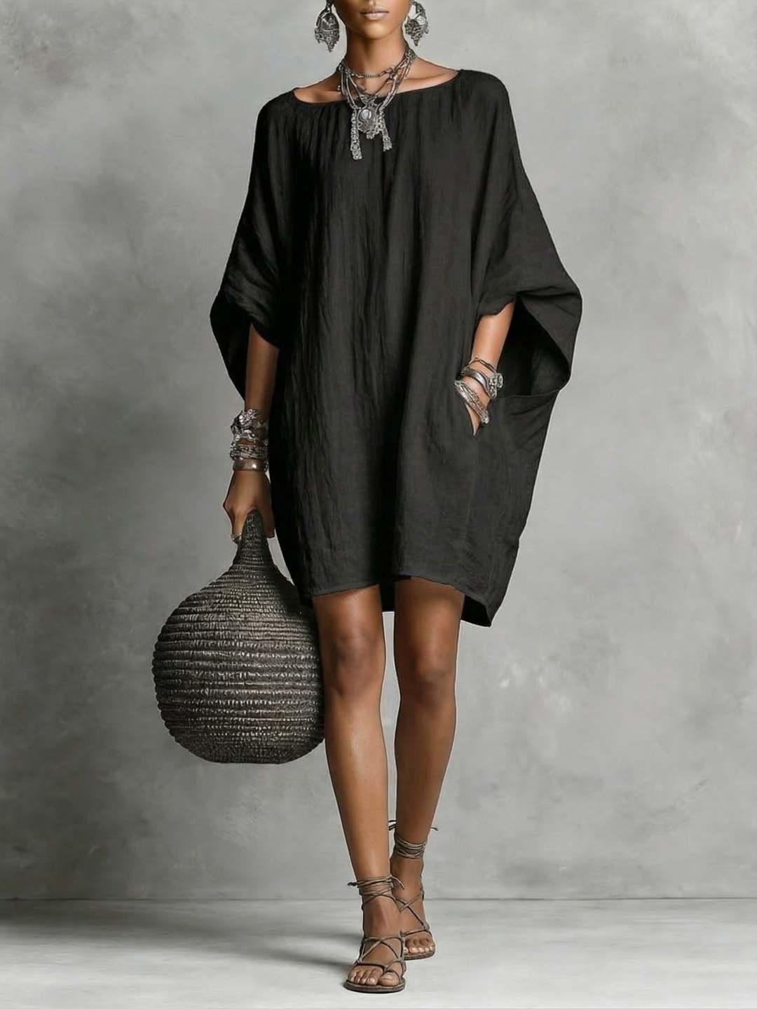 Hot Sale❤️ Casual cotton and linen dress