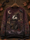 Women's Halloween Animal Print Sweatshirt