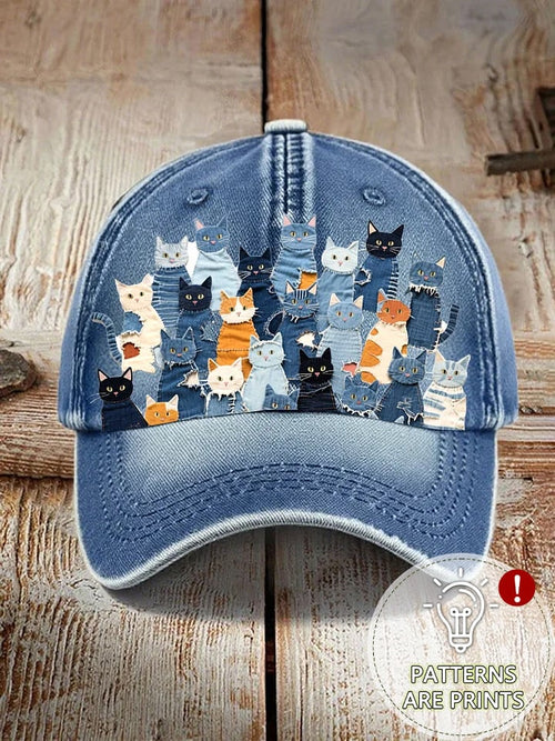 Cute Animal Cat Art Print Hat