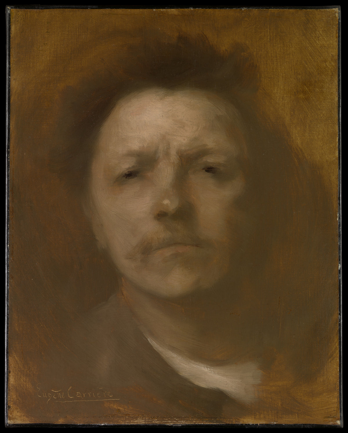 Self-Portrait by Eugène Carrière - Oil Painting canvas print