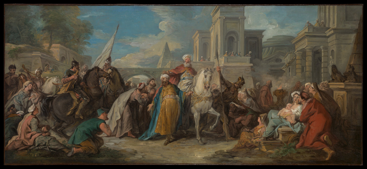 The Triumph of Mordecai by Jean François de Troy - Oil Painting canvas print