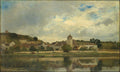The Village of La Celle-sous-Moret by Eugène Lavieille - Classic Art canvas print