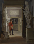 The Hall of Antiquities at Charlottenborg Palace, Copenhagen by Adam August Müller - Oil Painting canvas print