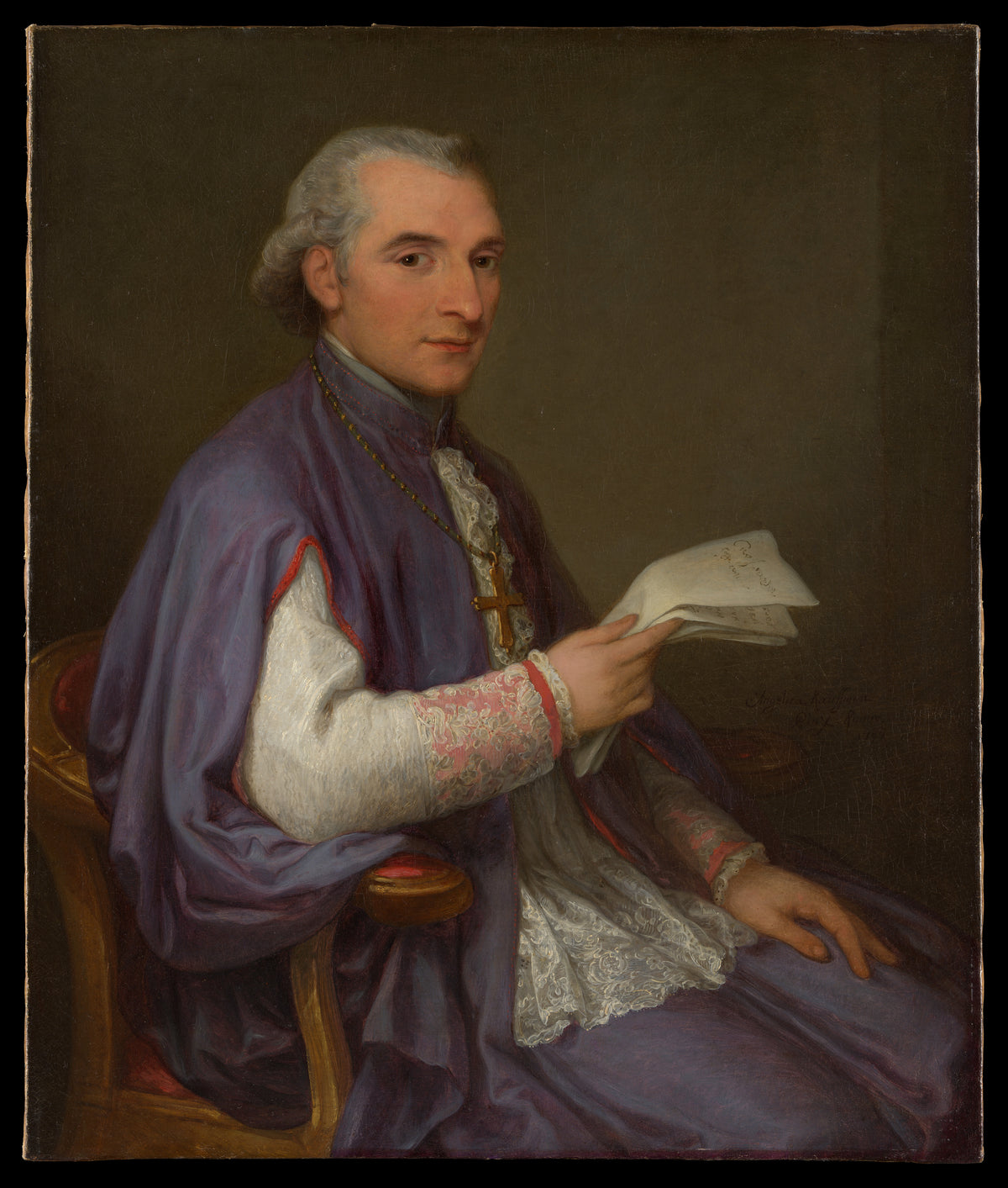 Monsignor Giuseppe Spina 17561828 by Angelica Kauffmann - Oil Painting canvas print
