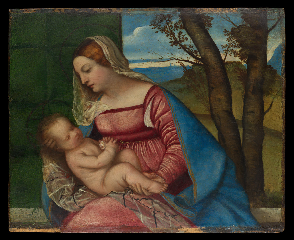Madonna and Child by Titian (Tiziano Vecellio) - Renaissance canvas print