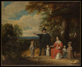 Family Group in a Landscape by Jacques d'Arthois - Oil Painting canvas print