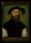 Portrait of a Man with a Black-Plumed Hat by Corneille de Lyon - Classic Art canvas print