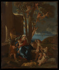 The Holy Family with Saint John the Baptist by Nicolas Poussin - Oil Painting canvas print