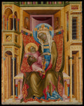 Virgin and Child Enthroned by Bohemian Painter - Classic Art canvas print