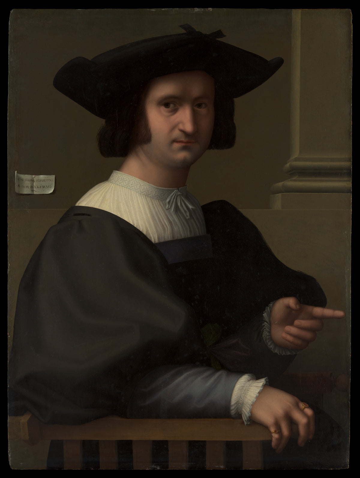 Portrait of a Man by Tommaso Fiorentino (Tommaso di Stefano Lunetti) - Classic Art canvas print