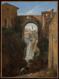 Ponte San Rocco and Waterfalls, Tivoli by François Marius Granet - Oil Painting canvas print
