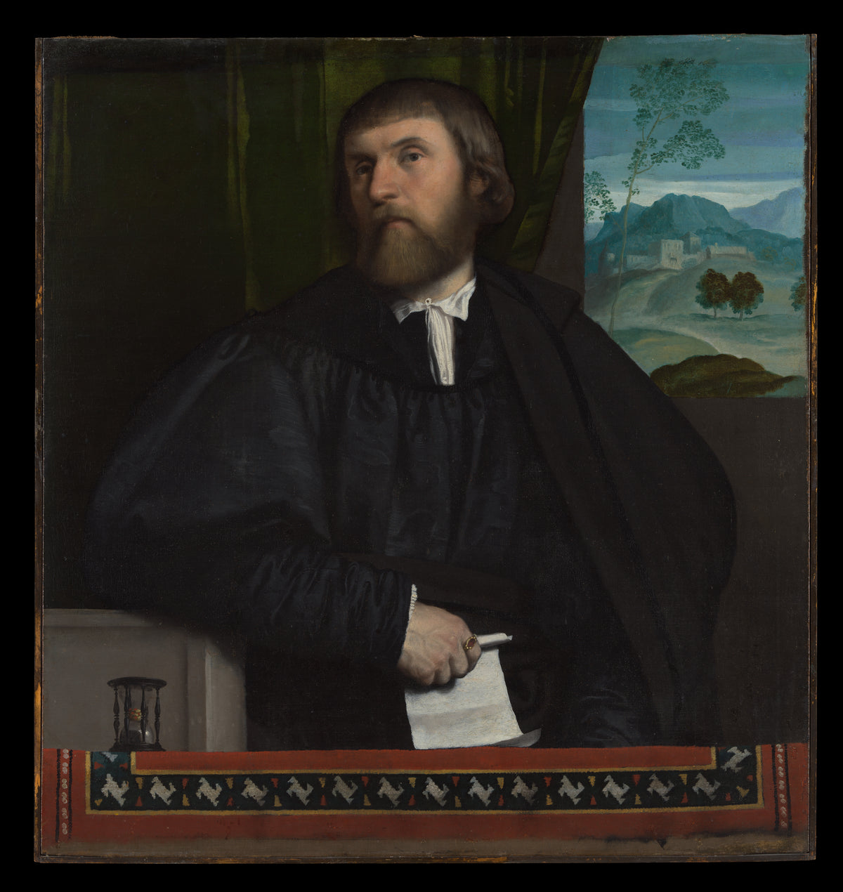 Portrait of a Man by Moretto da Brescia (Alessandro Bonvicino) - Oil Painting canvas print