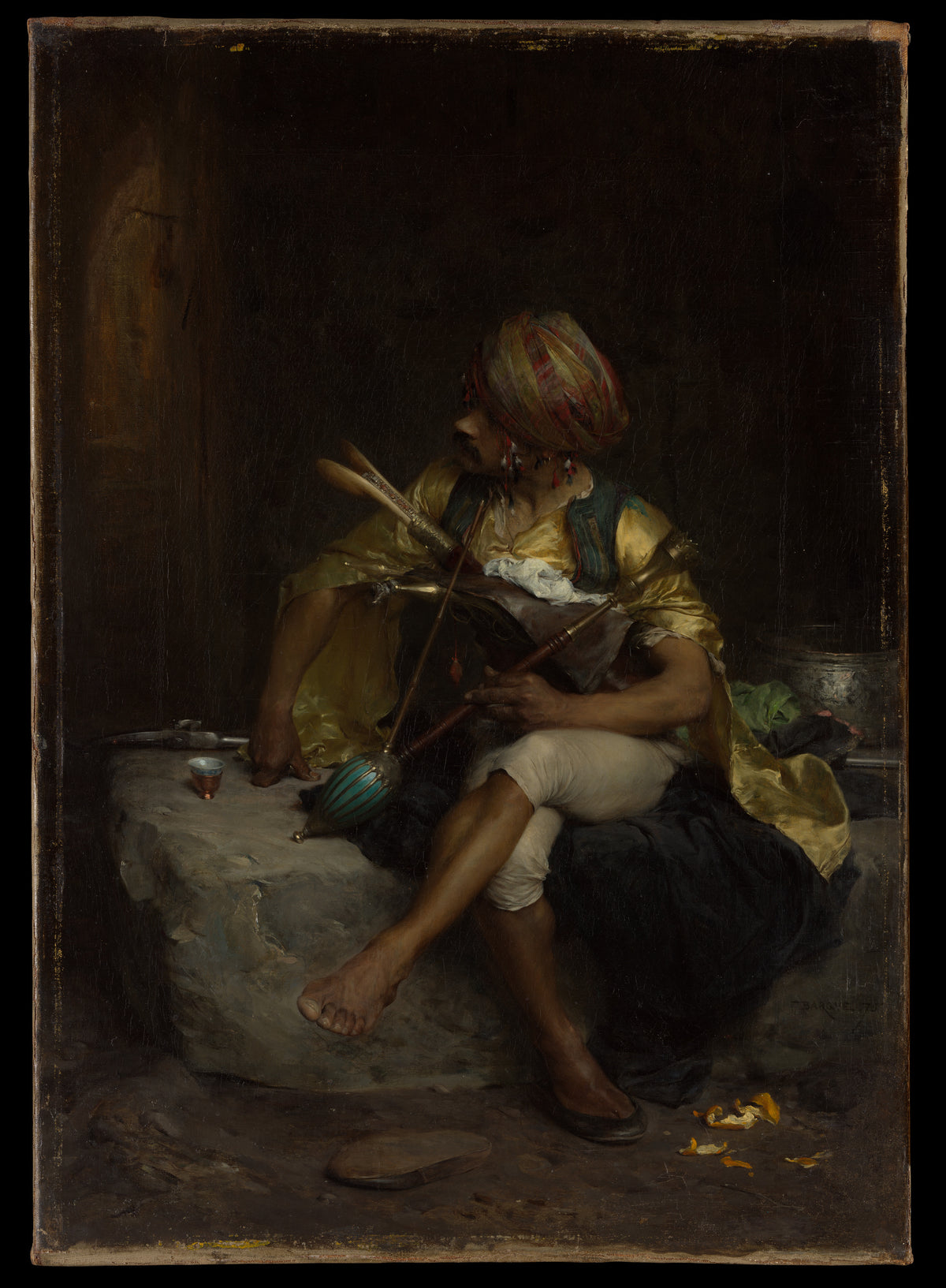 A Bashi-Bazouk by Charles Bargue - Oil Painting canvas print
