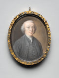 Portrait of a Man by Johann Esaias Nilson - Classic Art canvas print