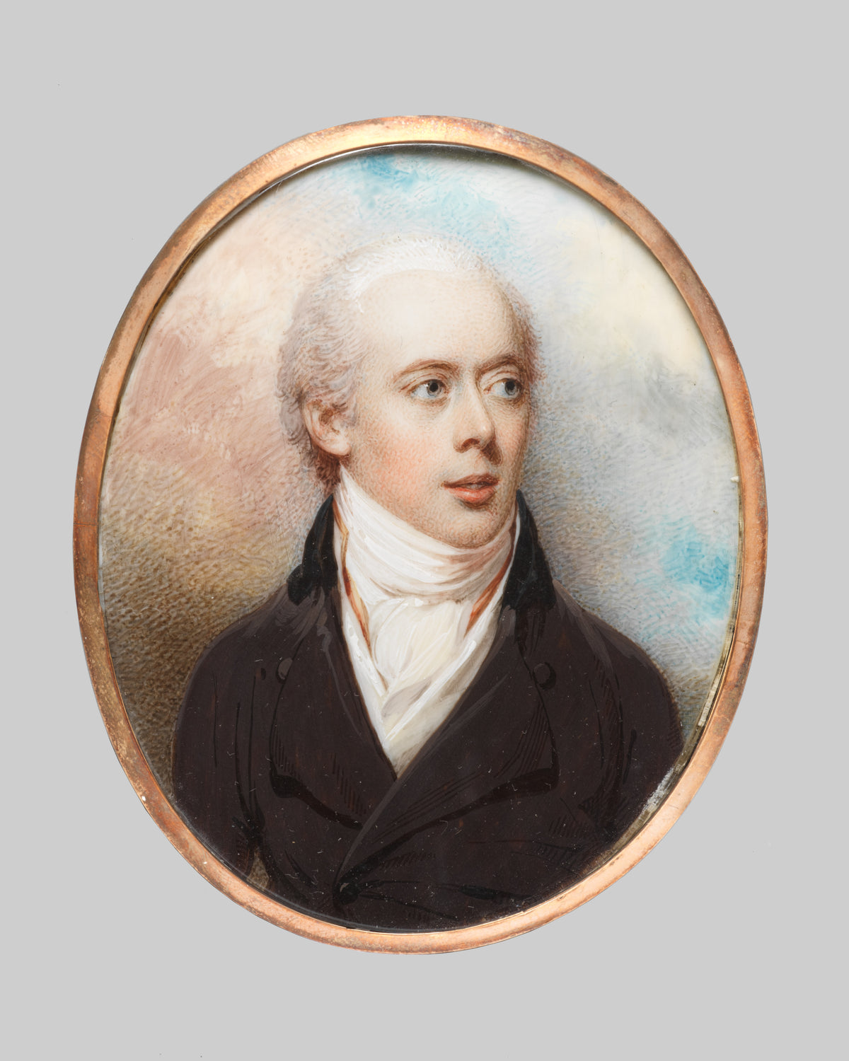 Portrait of a Man, Possibly William Abington 17701839 by William Wood - Classic Art canvas print