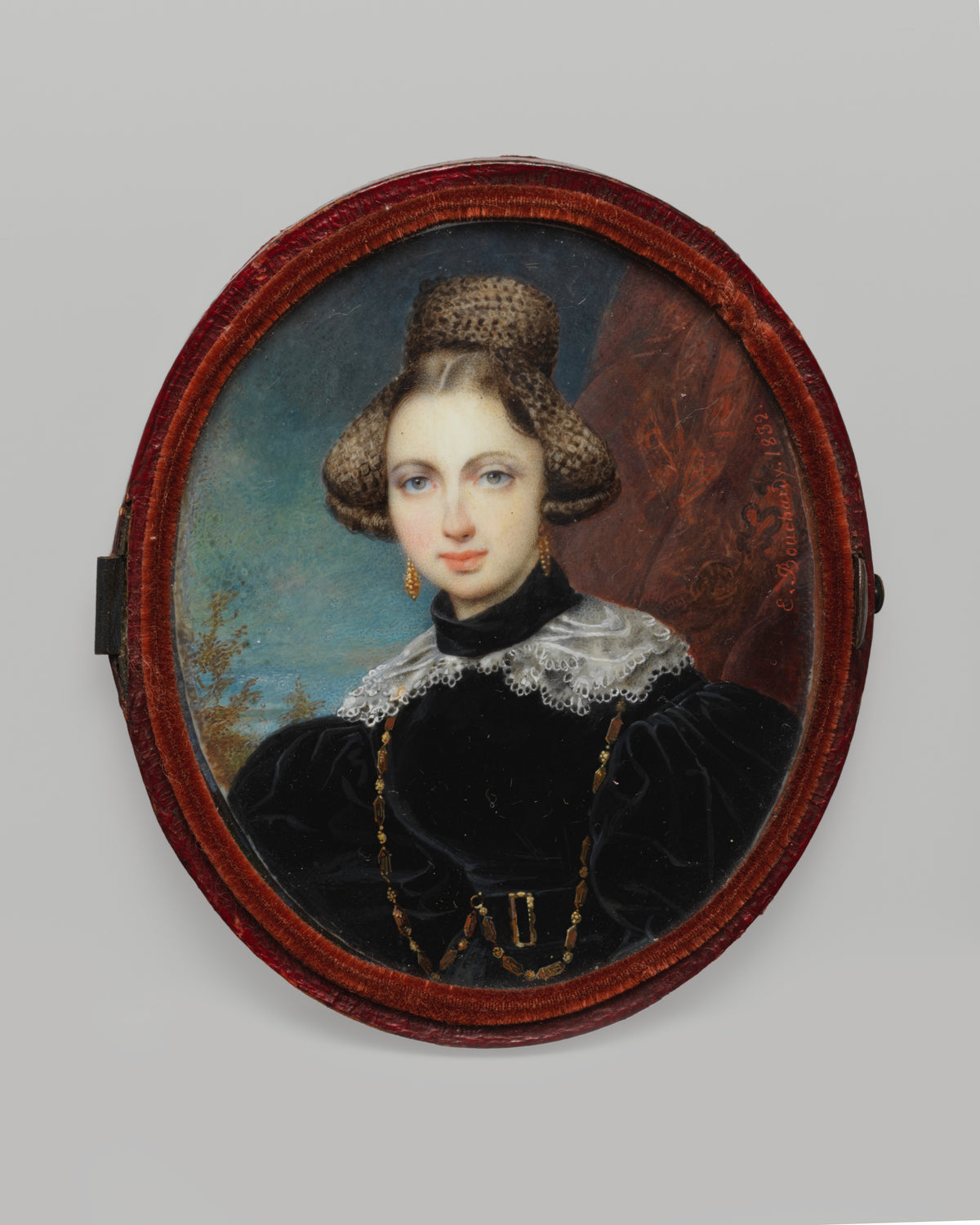 Portrait of a Woman by Etienne Bouchardy - Classic Art canvas print