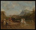 Arabs Crossing a Ford by Eugène Fromentin - Classic Art canvas print