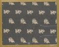 Textile fragment with repeating pattern of dogs on dotted ground by  - Classic Art canvas print