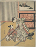 The Music Lesson by Suzuki Harunobu - Ukiyo-e canvas print