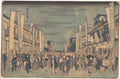 Picture of the Theatres in Sakai Cho by Utagawa Hiroshige - Ukiyo-e canvas print