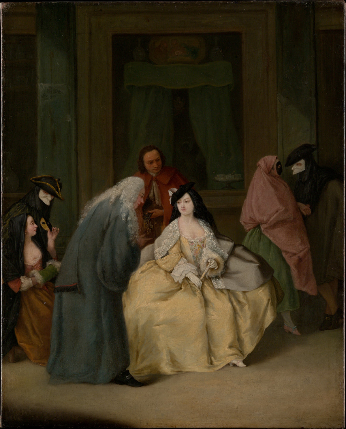 The Meeting by Pietro Longhi (Pietro Falca) - Oil Painting canvas print