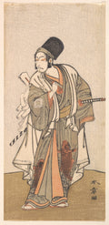 Standing figure of an actor of the Ichikawa family, probably Danjuro IV by Katsukawa Shunshō　勝川春章 - Ukiyo-e canvas print
