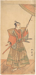 The Fifth Ichikawa Danjuro as a Samurai Attired in Ceremonial Kamishimo by Katsukawa Shunshō　勝川春章 - Ukiyo-e canvas print