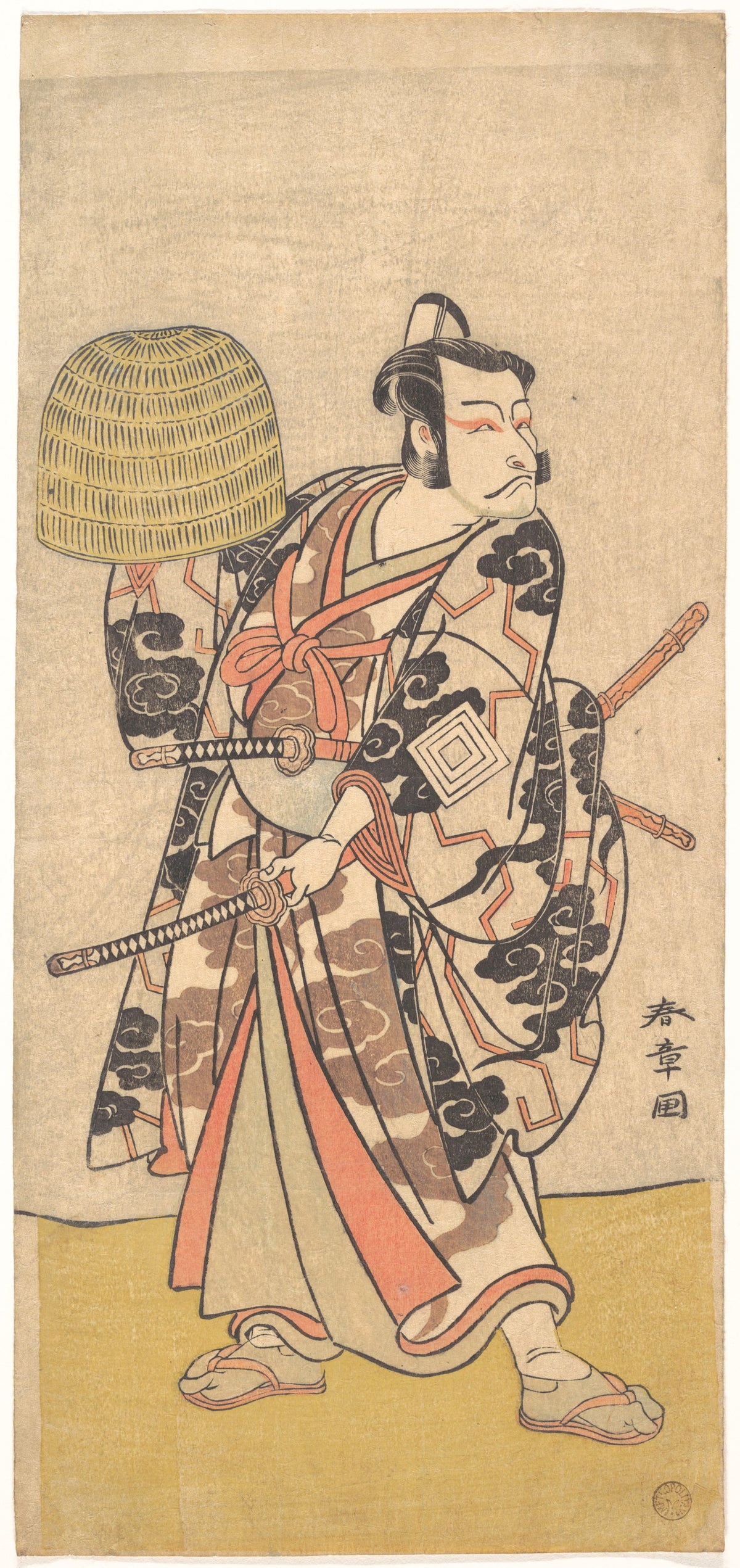 Kabuki Actor Ichikawa Danjr V by Katsukawa Shunshō　勝川春章 - Ukiyo-e canvas print
