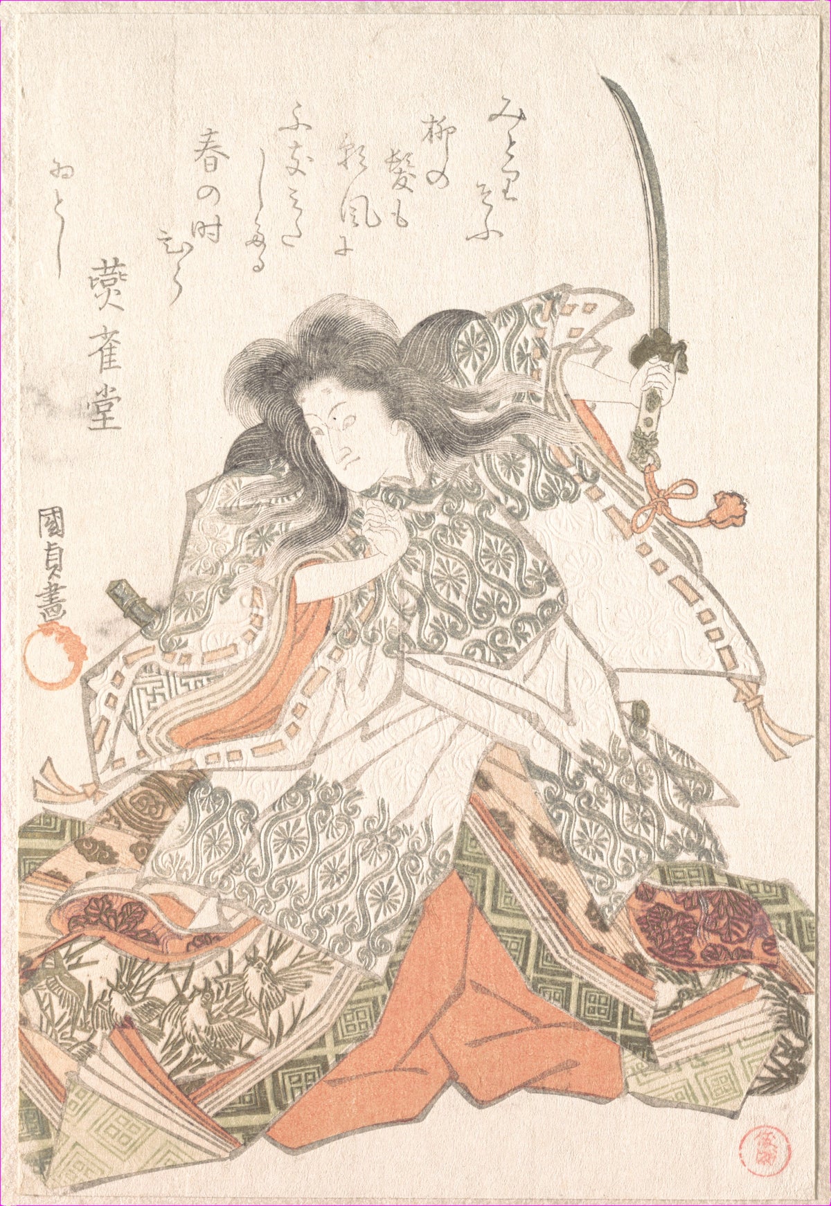 Actor as Tokihira by Utagawa Kunisada - Ukiyo-e canvas print