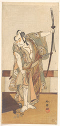 The Third Otani Hiroji as a Samurai of High Rank Standing in a Room by Katsukawa Shunshō　勝川春章 - Ukiyo-e canvas print